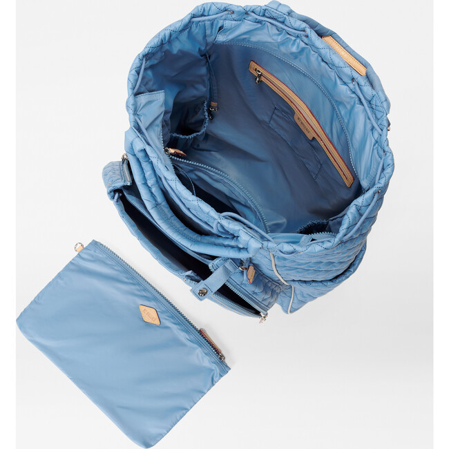 Women's Doubles Tennis Convertible Backpack, Cornflower Blue & Pebble Liquid - Backpacks - 4