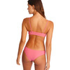 Women's Stella Ribbed Bralette Bikini Top, Rose - Two Pieces - 2