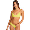 Women's Stella Ribbed Bralette Bikini Top, Citrus - Two Pieces - 1 - thumbnail