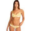 Women's Stella Large Floral Print Bralette Bikini Top, Lime - Two Pieces - 1 - thumbnail