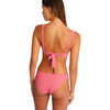 Women's Reese Ribbed Bikini Top, Rose - Two Pieces - 2