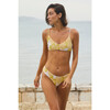 Women's Stella Large Floral Print Bralette Bikini Top, Lime - Two Pieces - 3