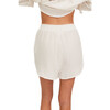 Women's Raya Gauze Short, White - Shorts - 3