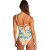 Women's Josie Print One-Piece Swimsuit, Light & Olive Jungle - One Pieces - 3