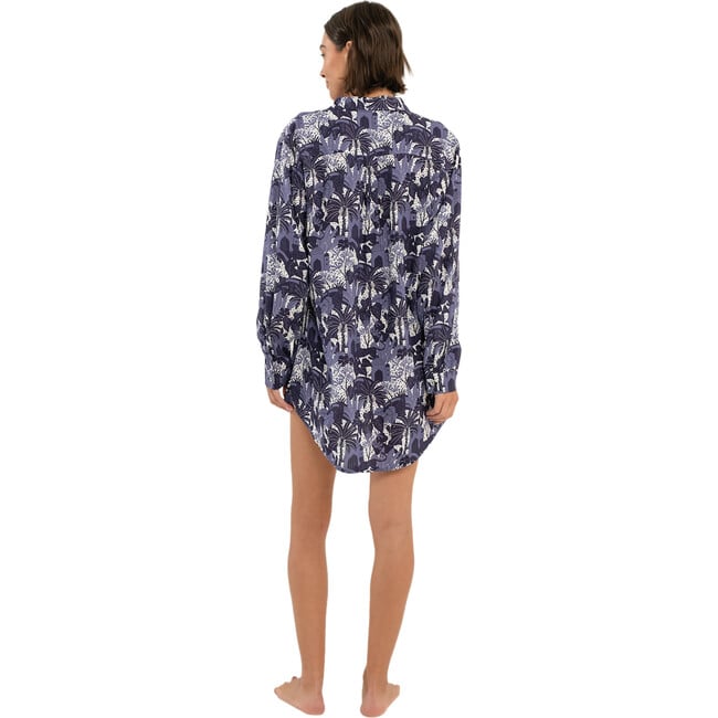 Women's Hampton Shirt, Navy Jungle - Shirts - 3