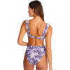 Women's Georgette Bikini Bottom, Navy Jungle - Two Pieces - 1 - thumbnail