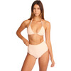 Women's Dakota Ribbed Bikini Bottom, Peach - Two Pieces - 2
