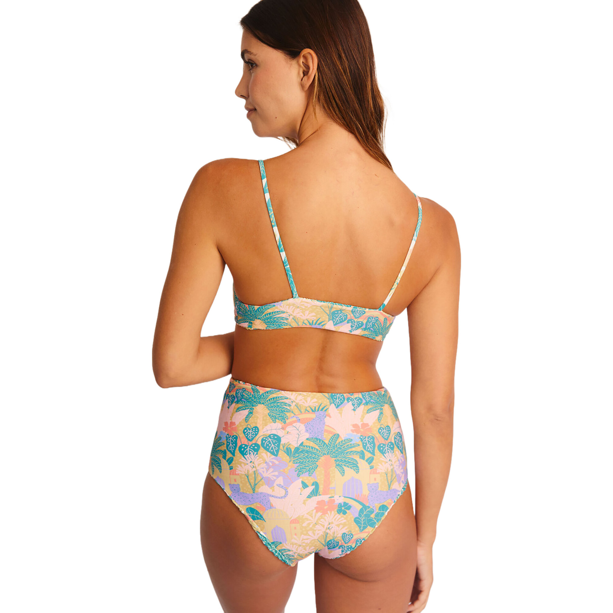 Women's Dakota Print Bikini Bottom, Light & Olive Jungle - Two Pieces - 1