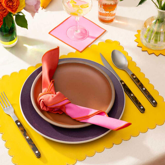 Lollipop Twill Cocktail Napkin, Set of 4 - Tableware - 3