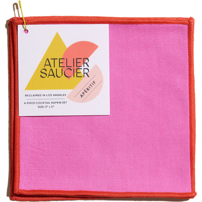 Lollipop Twill Cocktail Napkin, Set of 4 - Tableware - 6
