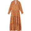 Women's Sienna Burnt Flowers Print Maxi Dress, Multicolors - Dresses - 1 - thumbnail