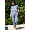 Women's RoRo Vintage The Marine Print Shirt, Blue - Blouses - 2