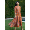 Women's Sienna Burnt Flowers Print Maxi Dress, Multicolors - Dresses - 2