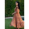 Women's Sienna Burnt Flowers Print Maxi Dress, Multicolors - Dresses - 3