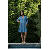 Women's Estella Chambray Ruffle Mini Dress, Blue - Dresses - 2