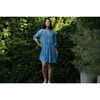 Women's Estella Chambray Ruffle Mini Dress, Blue - Dresses - 3