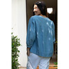 Women's Filippa Chambray Top, Blue - Blouses - 3
