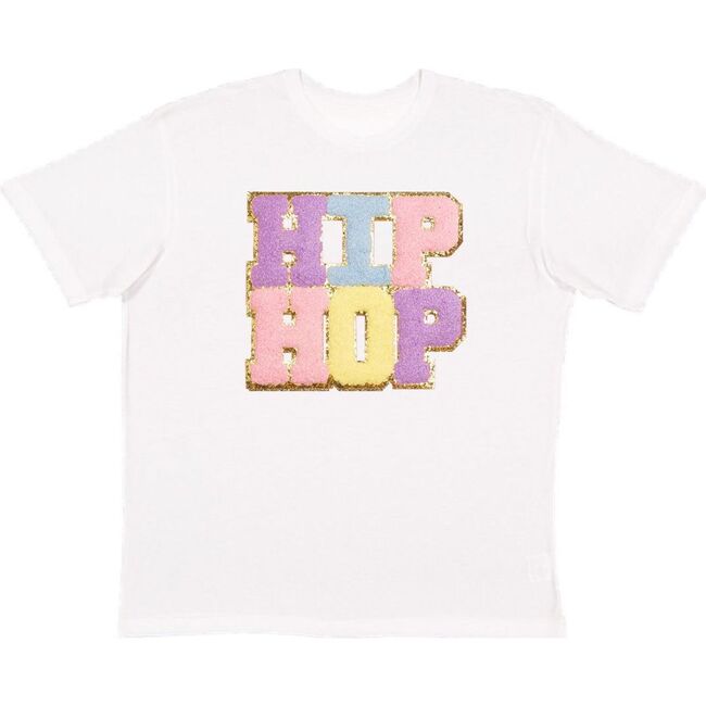 Hip Hop Patch Easter Adult Short Sleeve T-Shirt, White