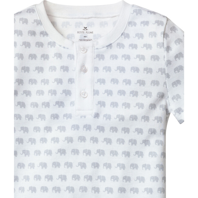 Snug Fit Short Set, Elephants - Pajamas - 2