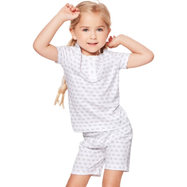 Snug Fit Short Set, Elephants - Pajamas - 3