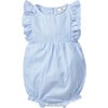 Ruffled Romper, French Blue Seersucker - Rompers - 1 - thumbnail