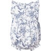 Ruffled Romper, Timeless Toile - Rompers - 2