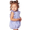 Ruffled Romper, French Blue Seersucker - Rompers - 5