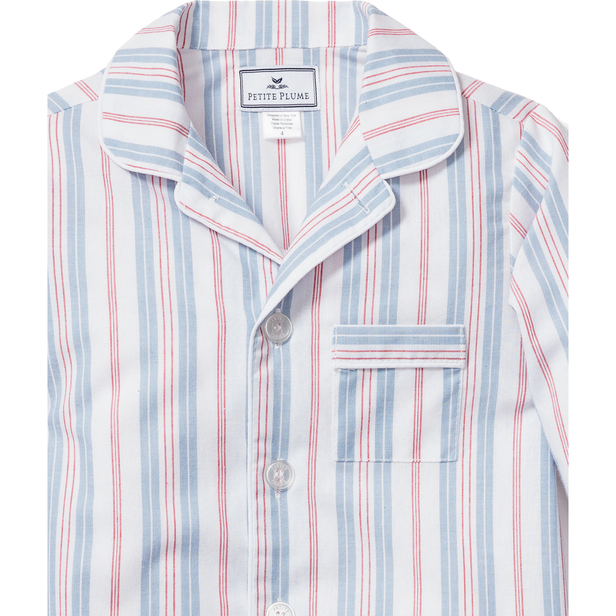Pajama Set, Vintage French Stripes - Petite Plume Sleepwear