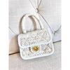 Ivory Knit Fabric Junior Purse - Bags - 2
