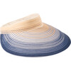 Women's Trixie Packable Visor, Beige/Blue - Hats - 1 - thumbnail