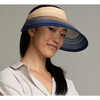 Women's Trixie Packable Visor, Beige/Blue - Hats - 2