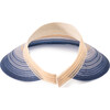 Women's Trixie Packable Visor, Beige/Blue - Hats - 5