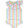 Lottie Striped Swimsuit, Rainbow - One Pieces - 2