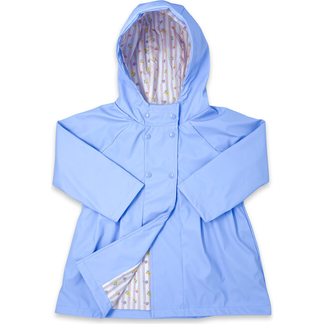 Blooms & Blessings Rainy Day Raincoat, Blue