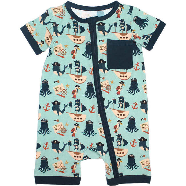 Pirate's Life Bamboo Baby Boy Shortie Romper