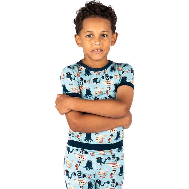 Pirate's Life Bamboo Short Sleeve Kids Pajama Pants Set - Pajamas - 3