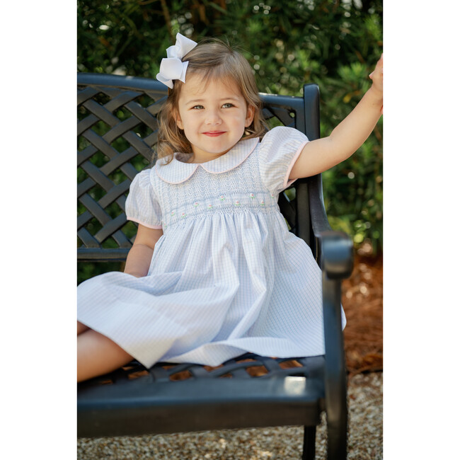 Kelli Windowpane Dress, Woodford Blue - Dresses - 2