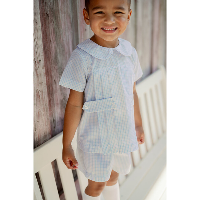 Andrew Windowpane Short Set, Woodford Blue - Mixed Apparel Set - 2
