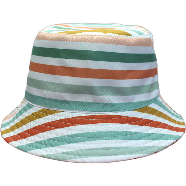 Beach Day and Coral Stripes Reversible Bucket Hat - Hats - 2