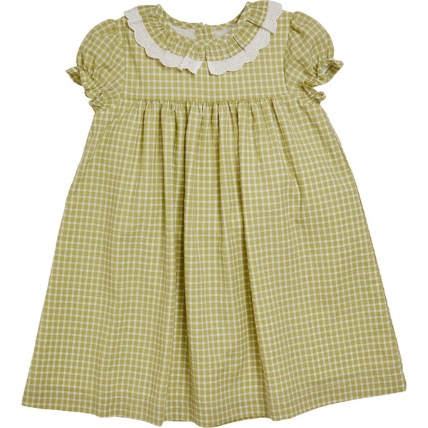 Pepa Dress Sage Green Check - Amaia Dresses | Maisonette