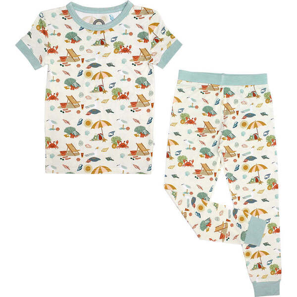 Bamboo Short Sleeve Top & Shorts Pajama Set (Ocean) main image 1