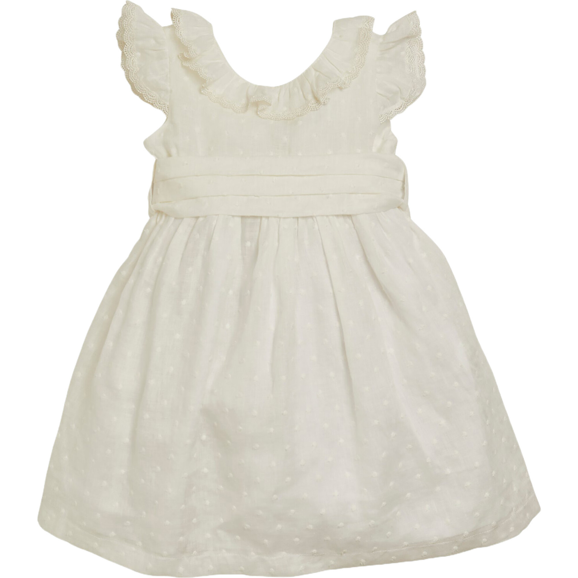 Eleonore Dress Off White Plumetis - Dresses - 1