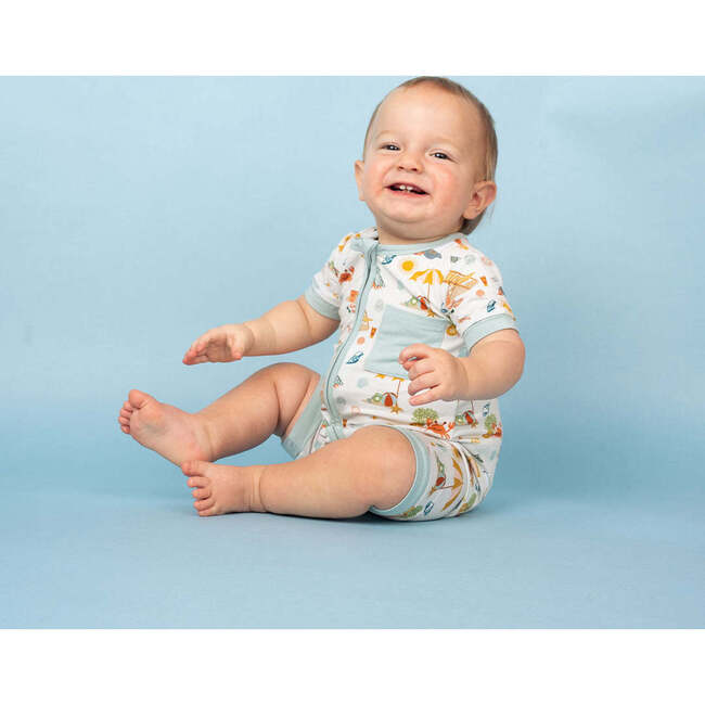 Beach Day Bamboo Baby Shortie Romper - Rompers - 3