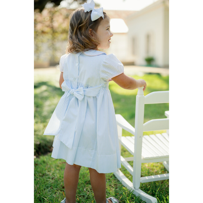 Kelli Windowpane Dress, Woodford Blue - Dresses - 5