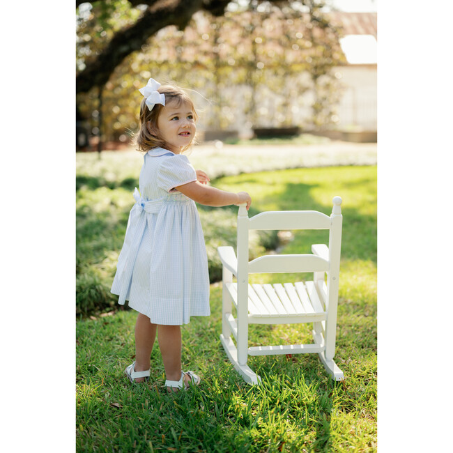 Kelli Windowpane Dress, Woodford Blue - Dresses - 6