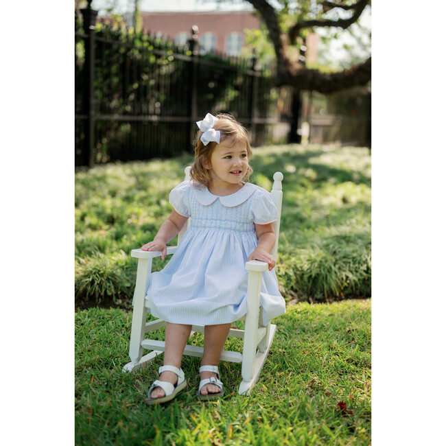 Kelli Windowpane Dress, Woodford Blue - Dresses - 8