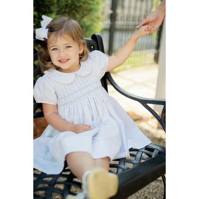 Kelli Windowpane Dress, Woodford Blue - Dresses - 9