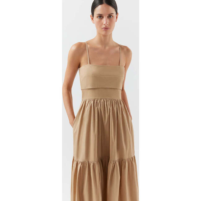 Women's Paola Sleeveless Tired Maxi Dress, Sand - Dresses - 2