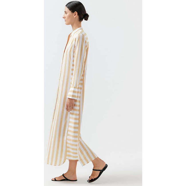 Women's Jude Striped Long Shirt Dress, Sand - Dresses - 2