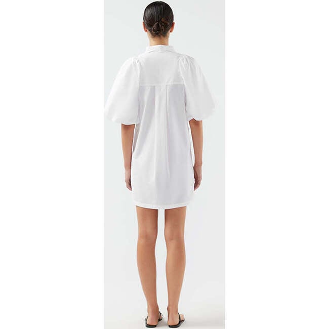 Women's Maude Baloon Sleeve Mini Dress, White - Dresses - 3